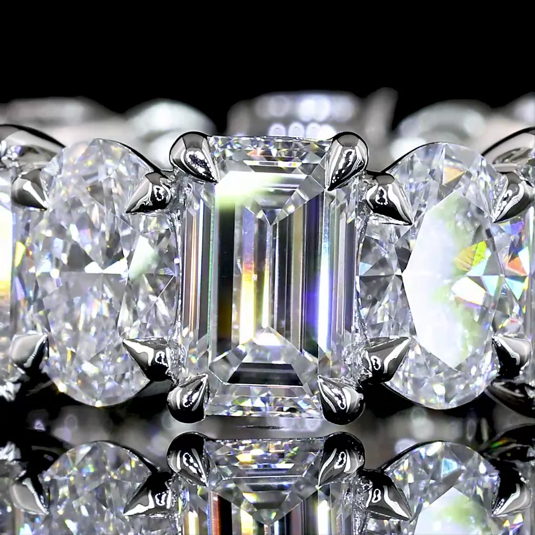 7.1 Cts Platinum Mix Shape Eternity Band Eternity Band - Image 3