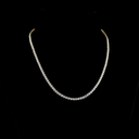 12.41 Cts 14k Yellow Gold Round Shape Tennis Necklace - Video
