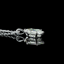 1.06 Cts 14k White Gold Step Marquise Shape Solitaire Pendant - Image 2