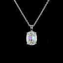 1.9 Cts 14k White Gold Antique Cushion Shape Solitaire Pendant - Image 3