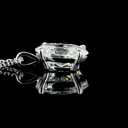 2.9 Cts 14k White Gold Oval Shape Solitaire Pendant - Image 2