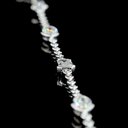 2.79 Cts 14k White Gold Mix Shape Station Necklace - Image 2