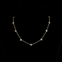 3.37 Cts 14k Yellow Gold Heart Shape Station Necklace - Video