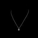 1.58 Cts 14k White Gold Antique Cushion Shape Solitaire Pendant - Video