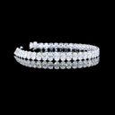 14.62 Cts 14k White Gold Oval Shape Tennis Bracelet - Video