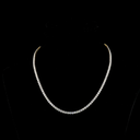 13.9 Cts 14k Yellow Gold Round Shape Tennis Necklace - Video