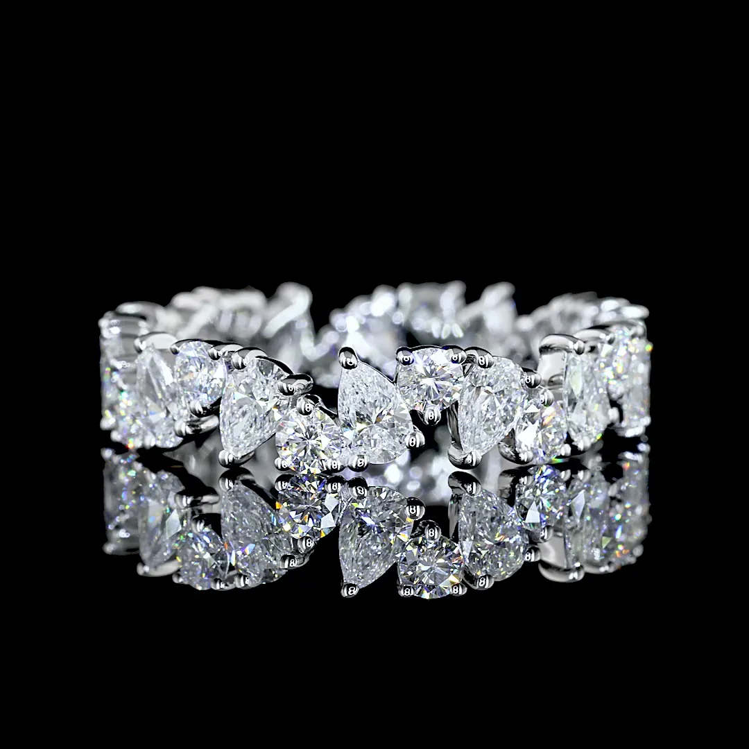 2.13 Cts 14k White Gold Mix Shape Eternity Band Eternity Band - Video