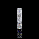 7.03 Cts 14k White Gold Asscher Shape Eternity Band Eternity Band - Image 2