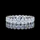 2.28 Cts 18k White Gold Oval Shape Eternity Band Eternity Band - Video