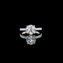2.46 Cts 14k White Gold Round Shape Hidden Halo Ring - Video