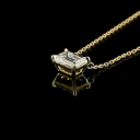 1.06 Cts 14k Yellow Gold Emerald Shape Solitaire Pendant - Image 3