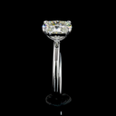 2.09 Cts 14k White Gold Cushion Modified Shape Solitaire Ring - Image 4