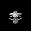 2.09 Cts 14k White Gold Cushion Modified Shape Solitaire Ring - Video
