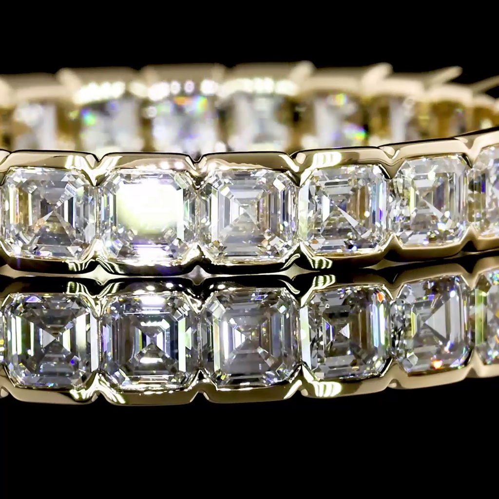 2.13 Cts 14k Yellow Gold Asscher Shape Eternity Band Eternity Band - Image 2