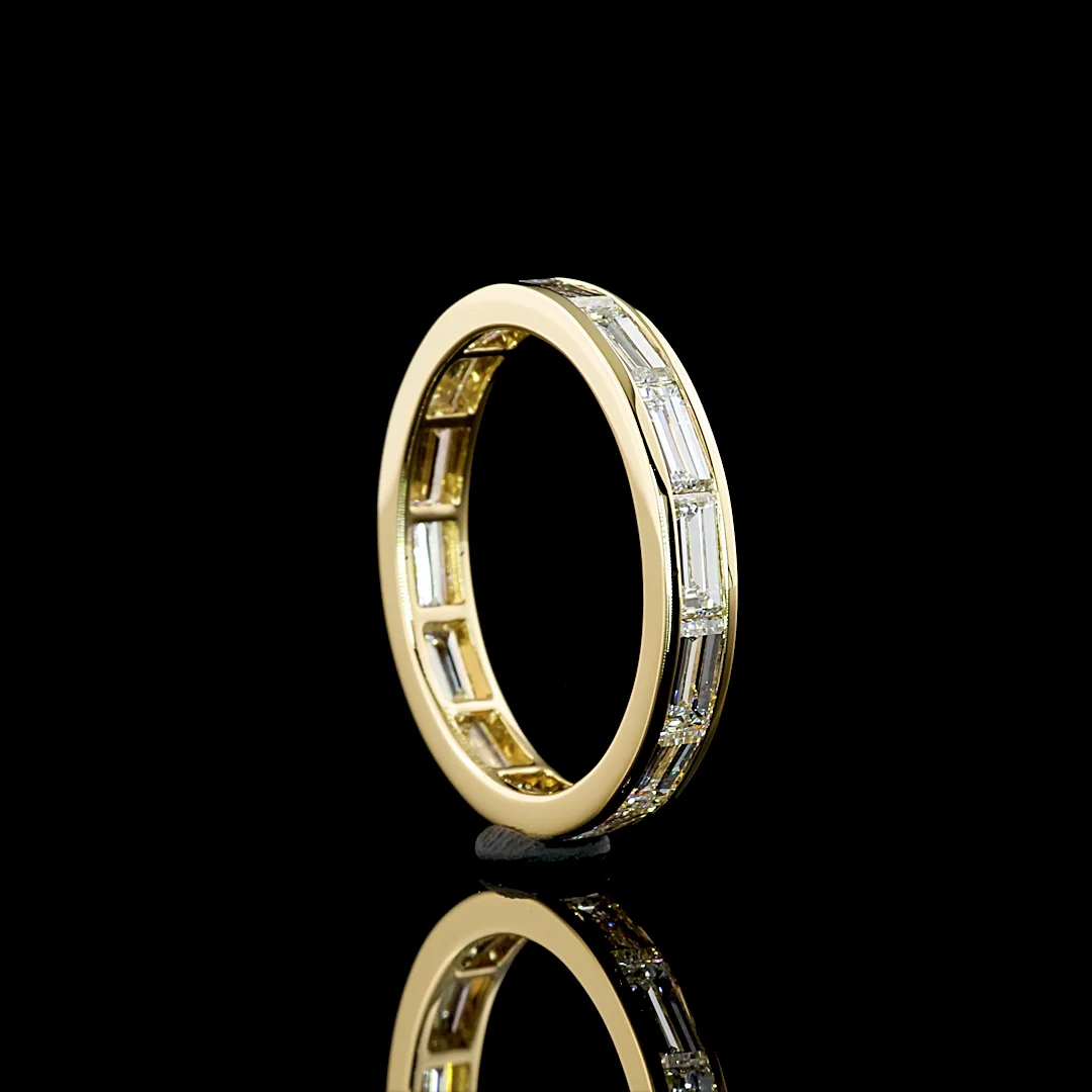 1.97 Cts 14k Yellow Gold Baguette Shape Eternity Band Eternity Band - Image 3