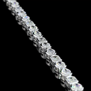 8.45 Cts 14k White Gold Mix Shape Tennis Bracelet - Image 2