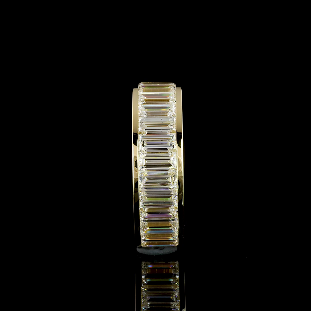 4.22 Cts 14k Yellow Gold Baguette Shape Eternity Band Eternity Band - Image 3