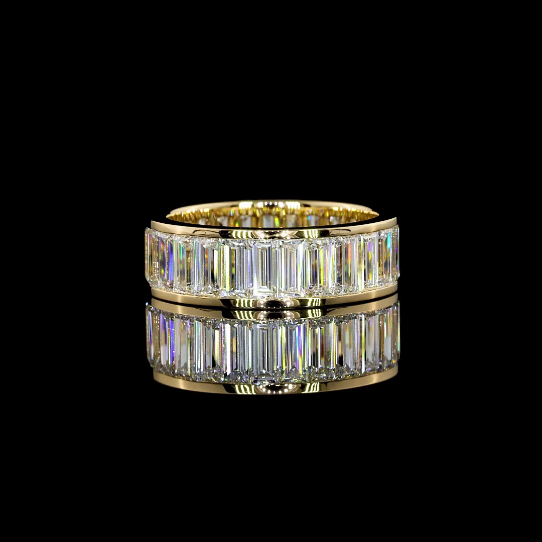 4.22 Cts 14k Yellow Gold Baguette Shape Eternity Band Eternity Band - Video