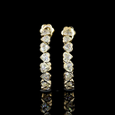 6.62 Cts 14k Yellow Gold Heart Shape C Hoops Earring - Image 2