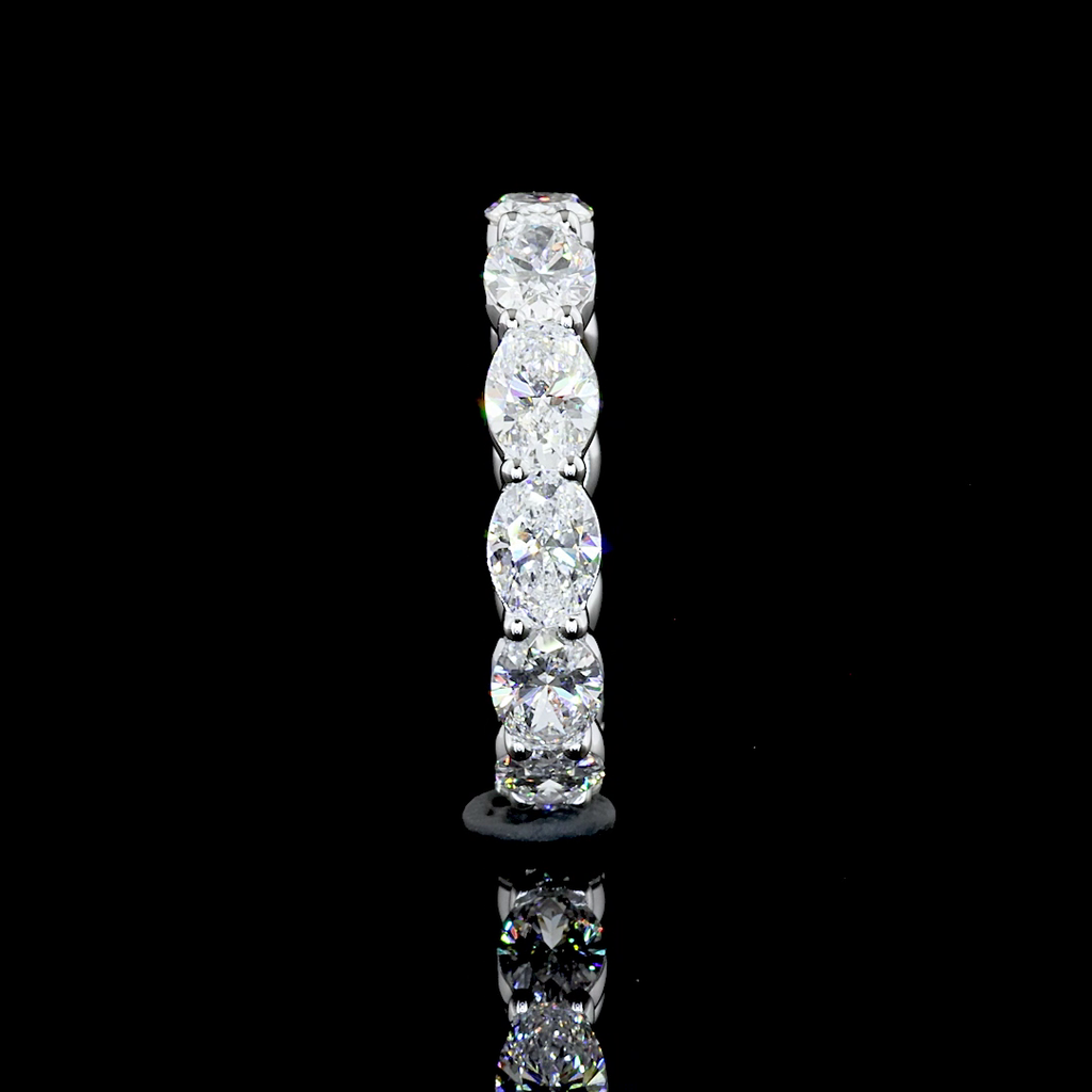 3.65 Cts 14k White Gold Oval Shape Eternity Band Eternity Band - Image 3