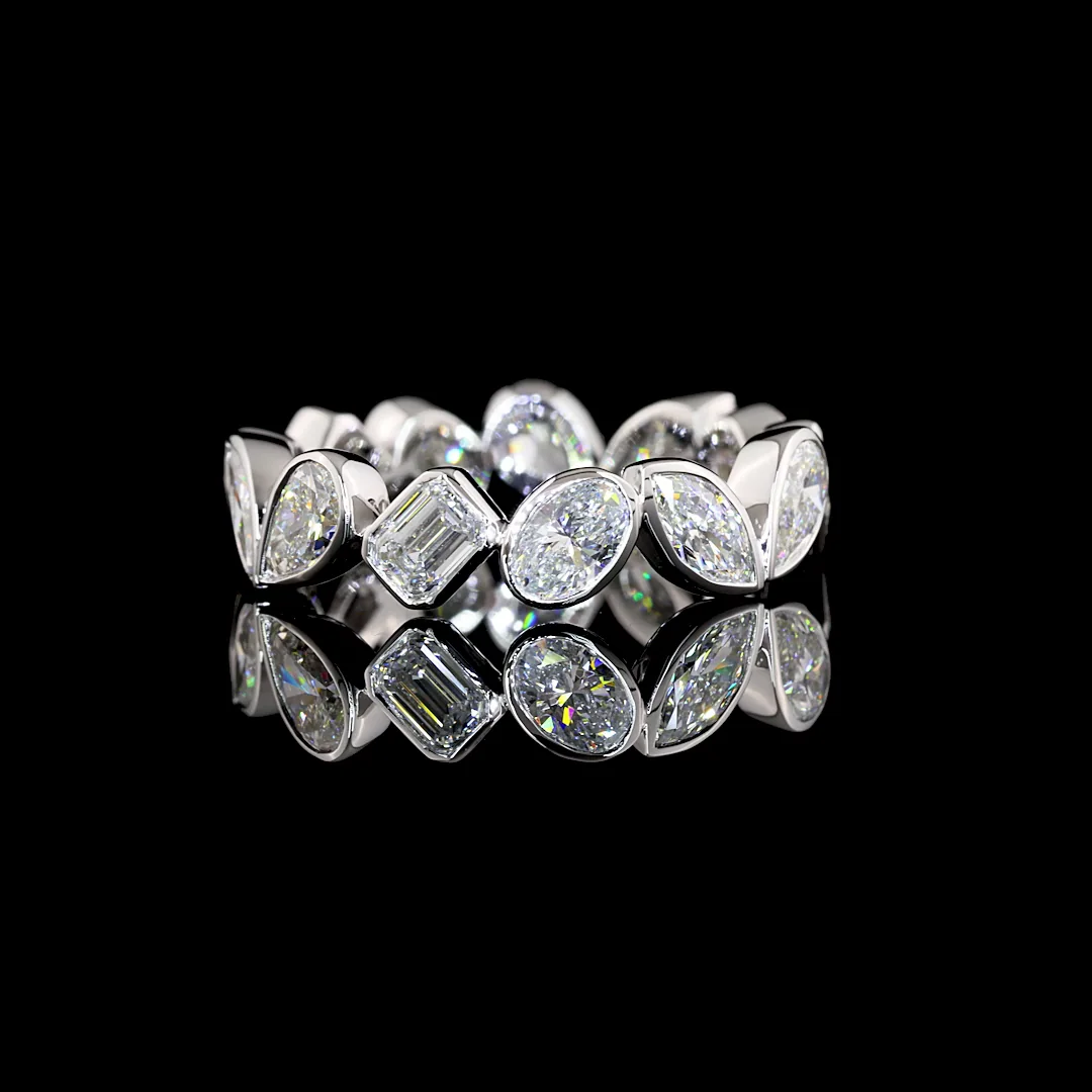 2.78 Cts 14k White Gold Mix Shape Eternity Band Eternity Band - Image 3