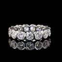 3 Cts 14k White Gold Round Shape Eternity Band Eternity Band - Video