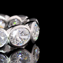 4.02 Cts 14k White Gold Oval Shape Eternity Band Eternity Band - Image 2