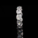 4.02 Cts 14k White Gold Oval Shape Eternity Band Eternity Band - Image 4