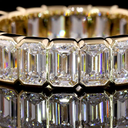 5.02 Cts 14k Yellow Gold Emerald Shape Eternity Band Eternity Band - Image 2