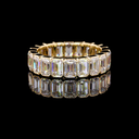 5.02 Cts 14k Yellow Gold Emerald Shape Eternity Band Eternity Band - Video