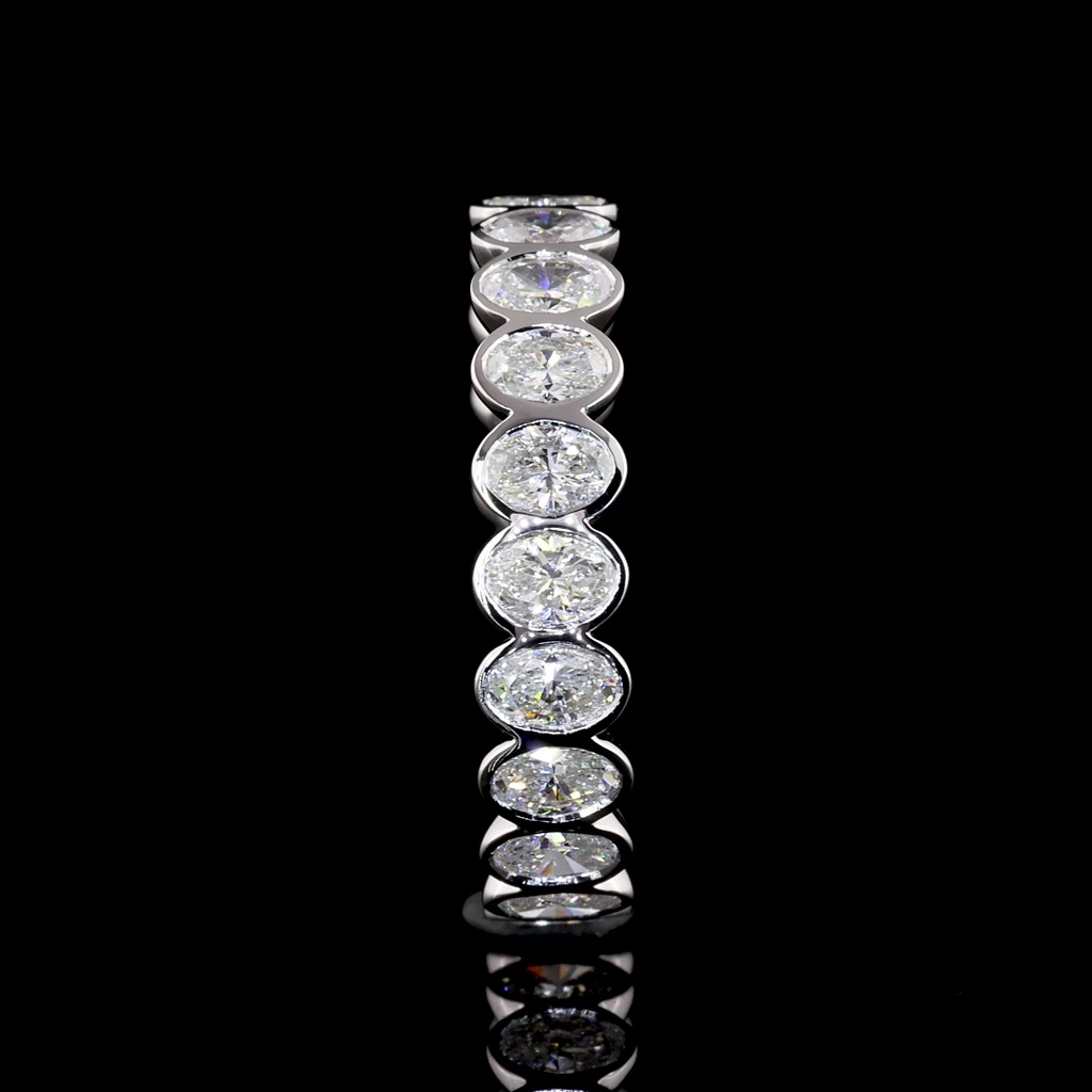 1.88 Cts 14k White Gold Oval Shape Eternity Band Eternity Band - Image 4