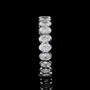 1.88 Cts 14k White Gold Oval Shape Eternity Band Eternity Band - Image 4