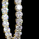 4.26 Cts 14k Yellow Gold Round Shape Hoops Earring - Image 2