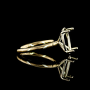 0 Cts 14k Two Tone Shape Solitaire Ring - Image 3
