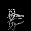 0.37 Cts Platinum Round Shape Hidden Halo Ring - Image 2