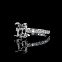 0.81 Cts Platinum Round Shape Hidden Halo Ring - Image 2
