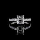 0.81 Cts Platinum Round Shape Hidden Halo Ring - Video