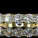 0.99 Cts 14k Yellow Gold Round Shape Half Eternity Eternity Band - Image 3