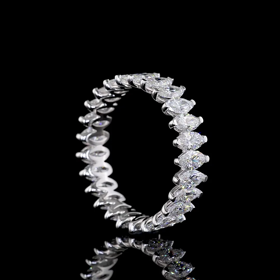 2.79 Cts 14k White Gold Marquise Shape Eternity Band Eternity Band - Image 2