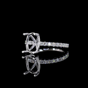 0.42 Cts 14k White Gold Shape Hidden Halo Ring - Image 2