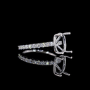 0.42 Cts 14k White Gold Shape Hidden Halo Ring - Image 3