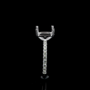 0.42 Cts 14k White Gold Shape Hidden Halo Ring - Image 4