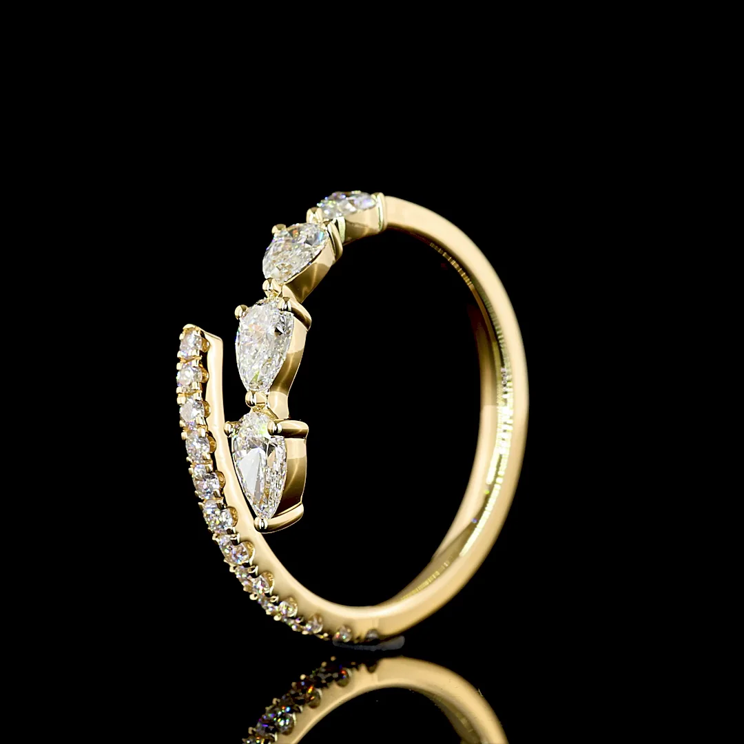 0.95 Cts 18k Yellow Gold Mix Shape Special Eternity Band - Image 4