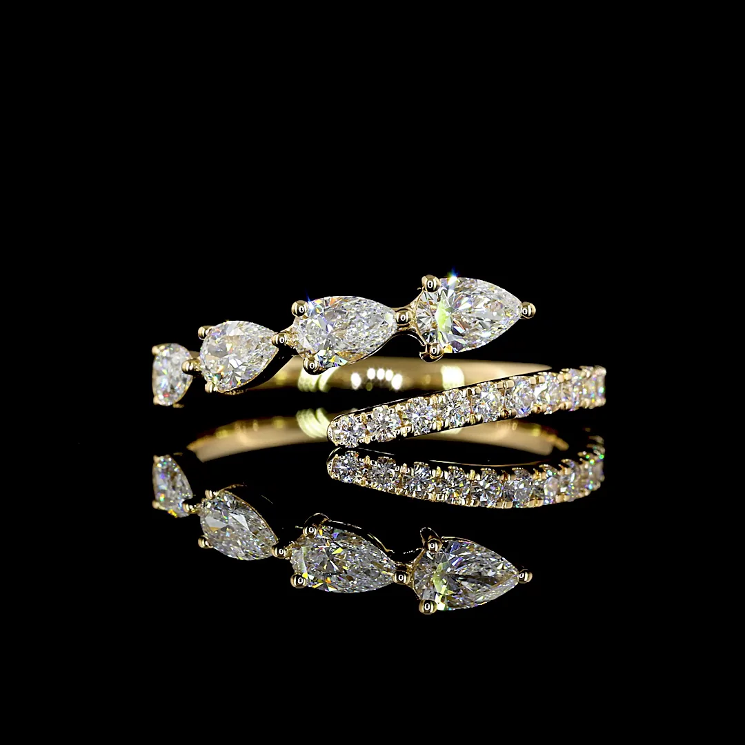 0.95 Cts 18k Yellow Gold Mix Shape Special Eternity Band - Video