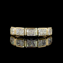 1.5 Cts 14k Yellow Gold Radiant Shape 5 Stones Eternity Band - Video