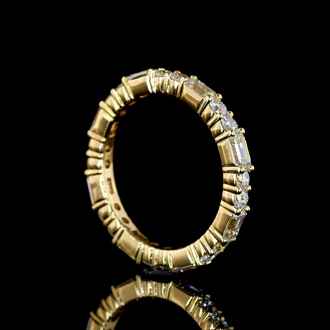 1.23 Cts 18k Yellow Gold Mix Shape Eternity Band Eternity Band - Image 2