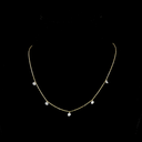 1.22 Cts 14k Yellow Gold Round Shape Station Necklace - Video