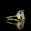 0.69 Cts 14k Yellow Gold Shape 3 Stones Ring - Image 3