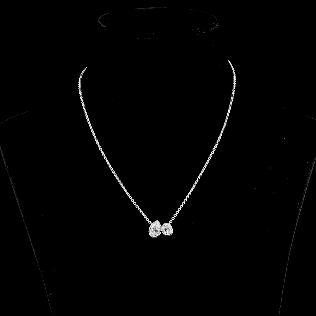 2.5 Cts 14k White Gold Mix Shape Pendant Pendant - Video