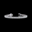 3.64 Cts 14k White Gold Round Shape Tennis Bracelet - Video